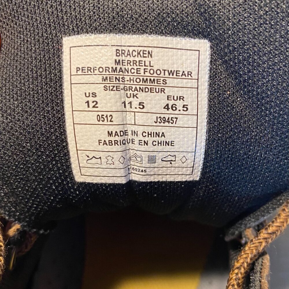 Merrell Mountain Kicks brown leather ankle boot Men's 12 chukka comfort - Picture 7 of 9